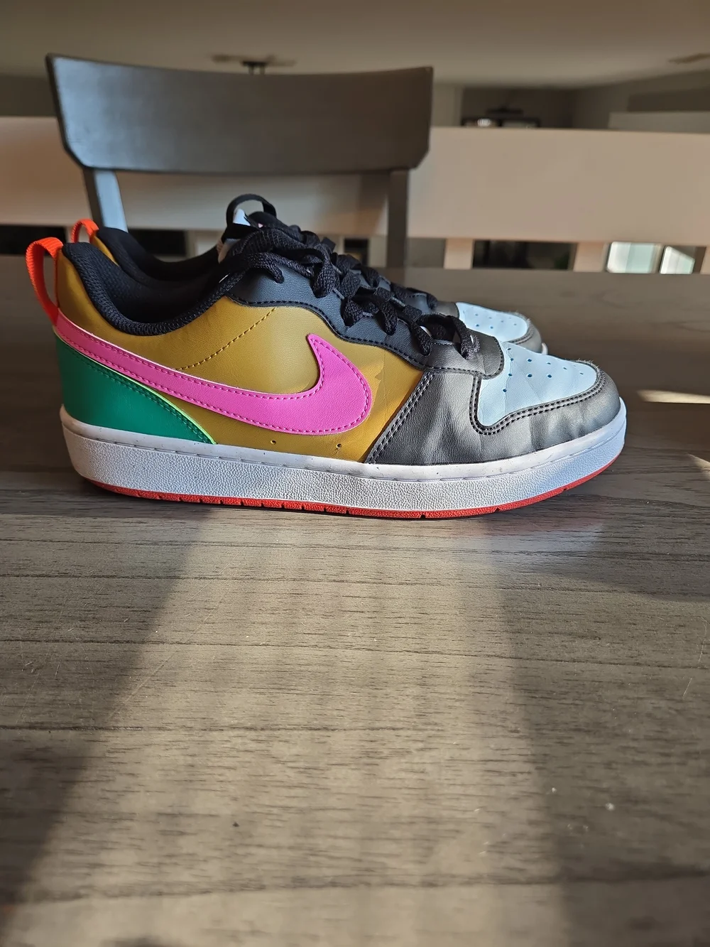 Nike Kids' Low-Top Sneakers - Multicolor (Pink/Yellow/Green)